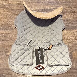 MZ Wallace Quilted Pet Jacket in Light Gray